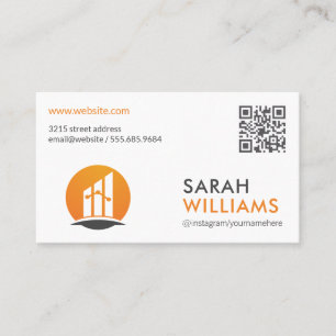 Cartão De Visita Código QR Logotipo financeiro