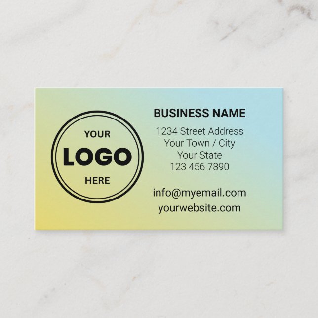 Cartão de Visita Código QR Logotipo Personalizado  (Frente)