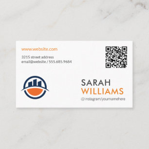 Cartão De Visita Código QR  Logotipos modernos para construção  