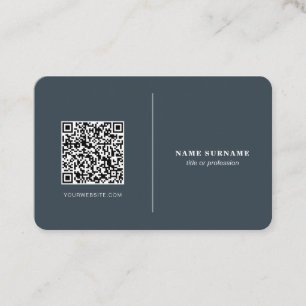 Cartão De Visita Código QR: mídia social minimalista e profission