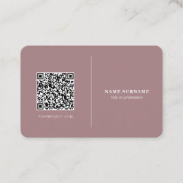 Cartão De Visita Código QR: mídia social minimalista e profissional