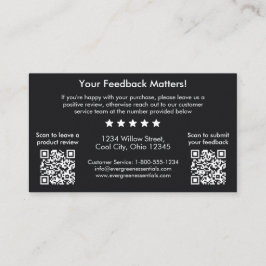 Cartão De Visita Código QR Minimalista Preto Obrigado por inserir p