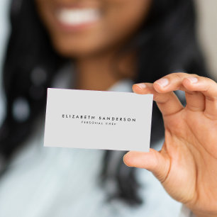 Cartão De Visita CÓDIGO QR Mínimo de Cinzas de Luxo Elegante