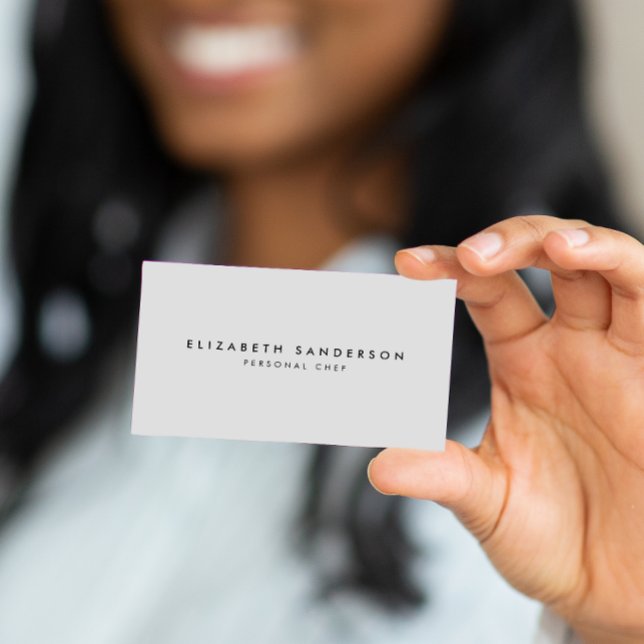 Cartão De Visita CÓDIGO QR Mínimo de Cinzas de Luxo Elegante (Criador carregado)