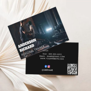 Cartão De Visita Código QR mínimo   Foto de Malhação pessoal do tre