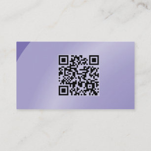 Cartão De Visita Código Qr Moderado Lilac Moderno Neat Sombreado