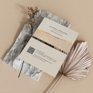 Cartão De Visita CÓDIGO QR moderno cor-de-rosa preto-rosa