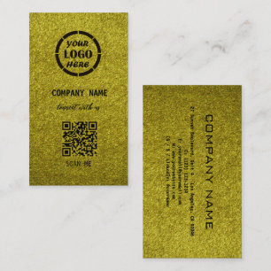 Cartão De Visita Código QR Moderno de Design Oleícola Elegante