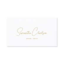 Código QR Moderno Elegante Manuscrito Dourado Curs