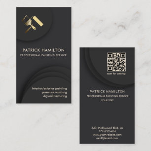 Cartão De Visita Código QR moderno elegante para pintura de casa