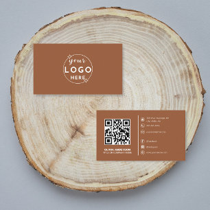 Cartão De Visita Código QR Moderno Logo Personalizado Mídia Social