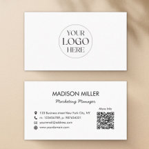 Código QR Moderno Minimalista Preto Branco Persona