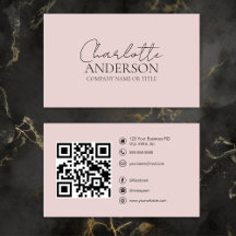 Código QR Moderno Personalizado Rosa Bege para Míd