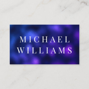 Cartão De Visita Código QR Moderno Profissional Azul Marinho Elegan