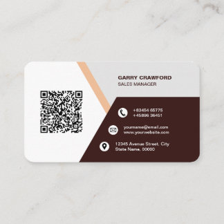 Cartão De Visita Código QR Moderno Profissional Personalizado B