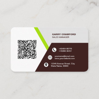 Cartão De Visita Código QR Moderno Profissional Personalizado B