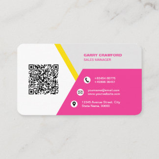 Cartão De Visita Código QR Moderno Profissional Personalizado Bu