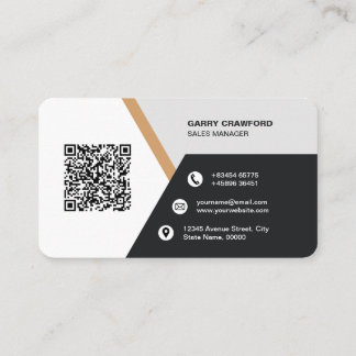 Cartão De Visita Código QR Moderno Profissional Personalizado Bu
