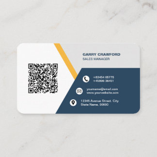 Cartão De Visita Código QR Moderno Profissional Personalizado Bu