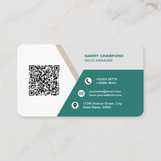 Cartão De Visita Código QR Moderno Profissional Personalizado Bu