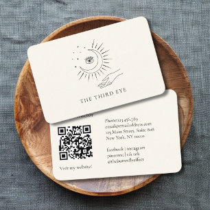 Cartão De Visita Código QR - Moon Eye Yoga Reiki Bem-estar