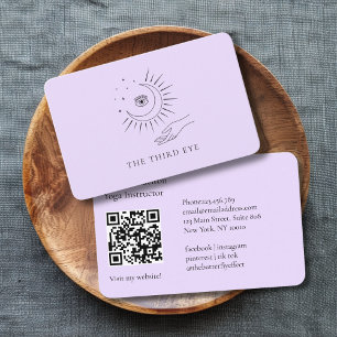 Cartão De Visita Código QR - Moon Eye Yoga Reiki Bem-estar