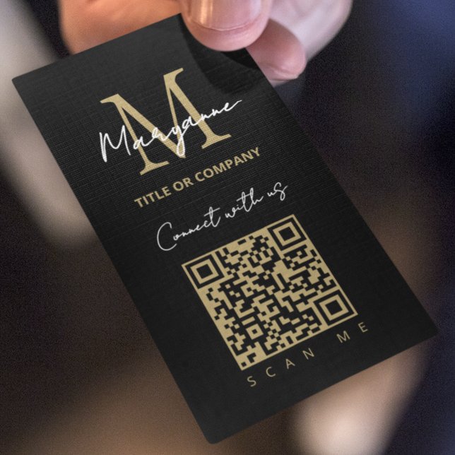 Cartão De Visita Código QR na moda (Criador carregado)
