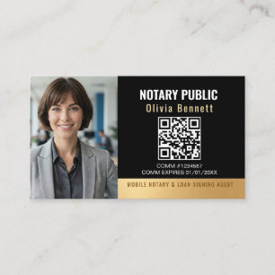 Cartão De Visita Código QR Notarial Ouro Preto Moderno 