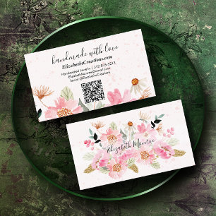 Cartão De Visita Código QR para artesanato com amor doméstico