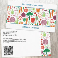 Código QR para Catering de Padrão Vegetal
