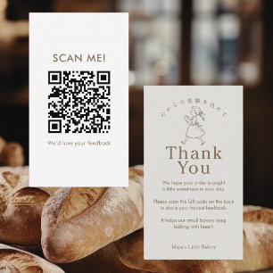 Cartão De Visita Código QR para deixar uma avaliação da Padaria Vin
