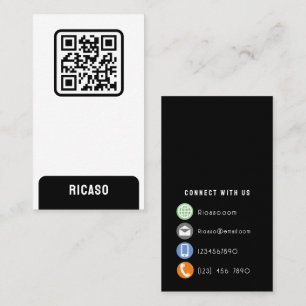 Cartão De Visita Código QR Personalizado