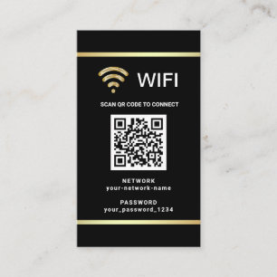 Cartão De Visita Código QR Personalizado de Senha de Rede Wifi Mode