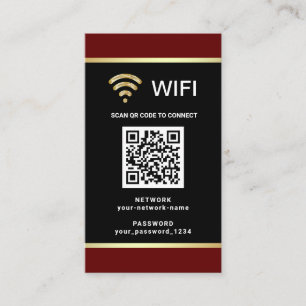 Cartão De Visita Código QR Personalizado de Senha de Rede Wifi Mode