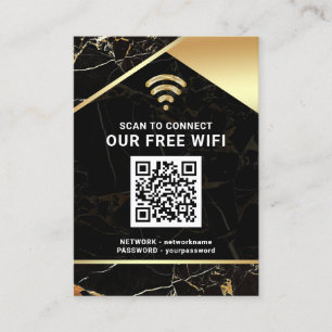 Cartão De Visita Código QR Personalizado de Wi-Fi com Senha