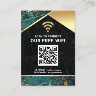 Cartão De Visita Código QR Personalizado de Wi-Fi com Senha