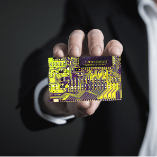 Cartão De Visita Código QR personalizado do Conselho de Circuito Im