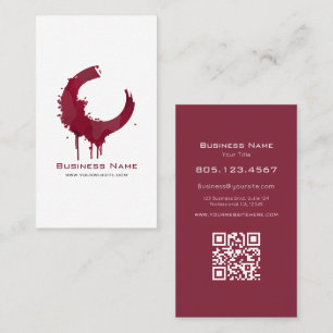 Cartão De Visita Código QR Personalizável Moderno com Efeito de Vin