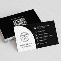 Código QR Preto com Logotipo Personalizado Profiss