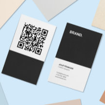 Código QR preto mínimo de tendência - preto branco