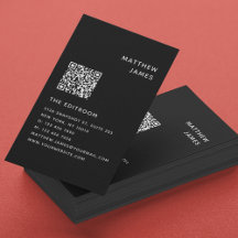 Código QR Preto Mínimo Preto Preto Simples Moderno