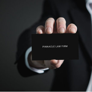 Cartão De Visita Código QR Preto Mínimo Profissional Duplo Lado