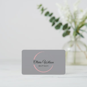 Cartão De Visita Código QR preto monogramado de Salão Elegante Mode