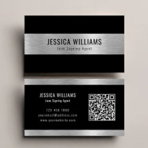 Código QR Preto Prata Personalizado Elegante