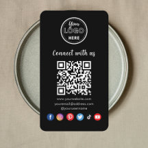 Código QR profissional conectado às mídias sociais