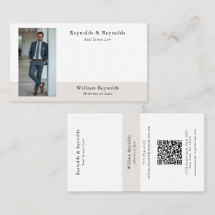 Cartão De Visita Código QR Profissional de Fotografia Moderna do Ad