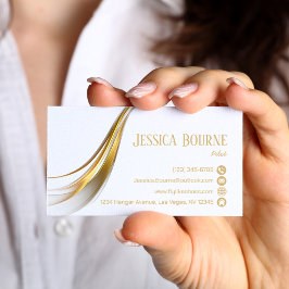 Cartão De Visita Código QR profissional de tendência moderna mínimo