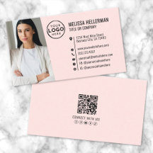 Código QR Profissional Foto Seu Logotipo Rosa