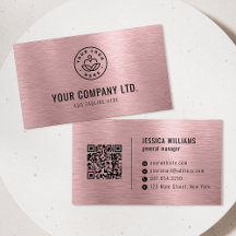Código QR Profissional Metalizado Rosa Falso