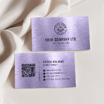 Código QR Profissional Metalizado Roxo Falso Escov
